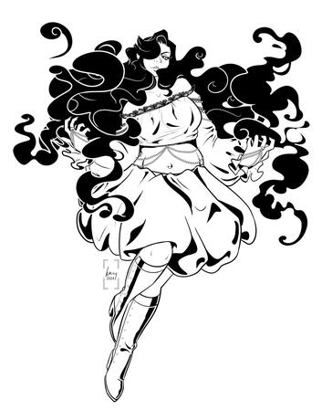 Commission example - full body lineart Commission example - full body lineart